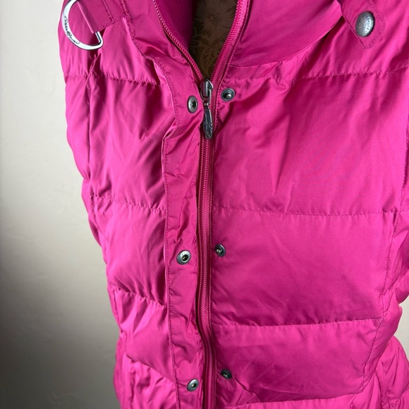 Eddie Bauer Magenta Down Filled Puffer Vest Long 700 Fill Women’s size Large - Picture 9 of 11